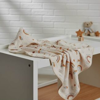 Muslino rankšluostis Rainbow